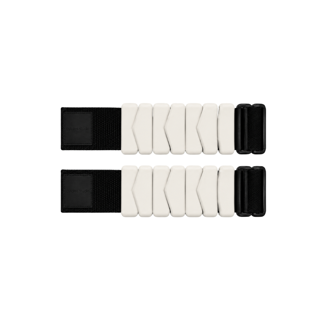 Pylates.studio - Poids bracelets Pilates personnalisés — poignets & chevilles - Blanc cassé