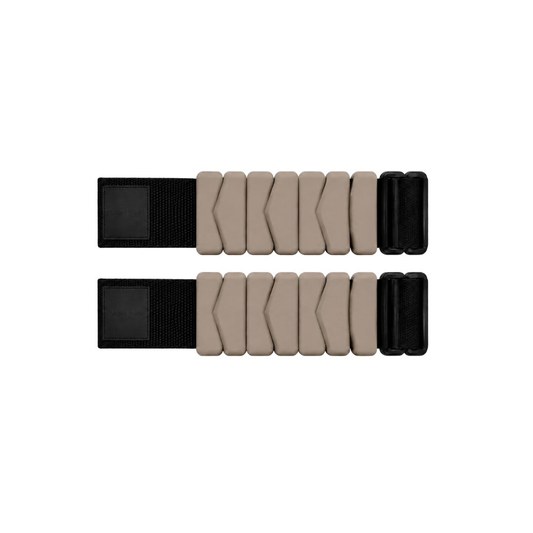 Pylates.studio – Poids bracelets Pilates personnalisés — poignets & chevilles – Taupe
