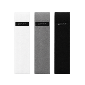 Pylates.studio - Set de bandes de résistance textile personnalisées pour studio Pilates - Set Blanc / Gris / Noir