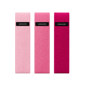 Pylates.studio – Set de bandes de résistance textile personnalisées pour studio Pilates - Rose clair / Rose / Fuchsia