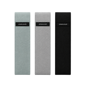 Pylates.studio - Set de bandes de résistance textile personnalisées pour studio Pilates - Set Vert d’eau / Gris / Noir